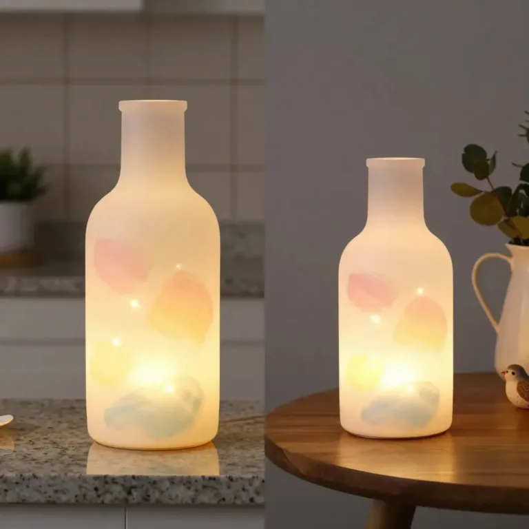 Cozy milk jug fairy lantern illuminating a festive space