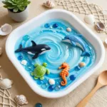 Ocean Foam Sensory Bin Becomes Cozy 8 Ocean Foam Sensory Bin Becomes Cozy