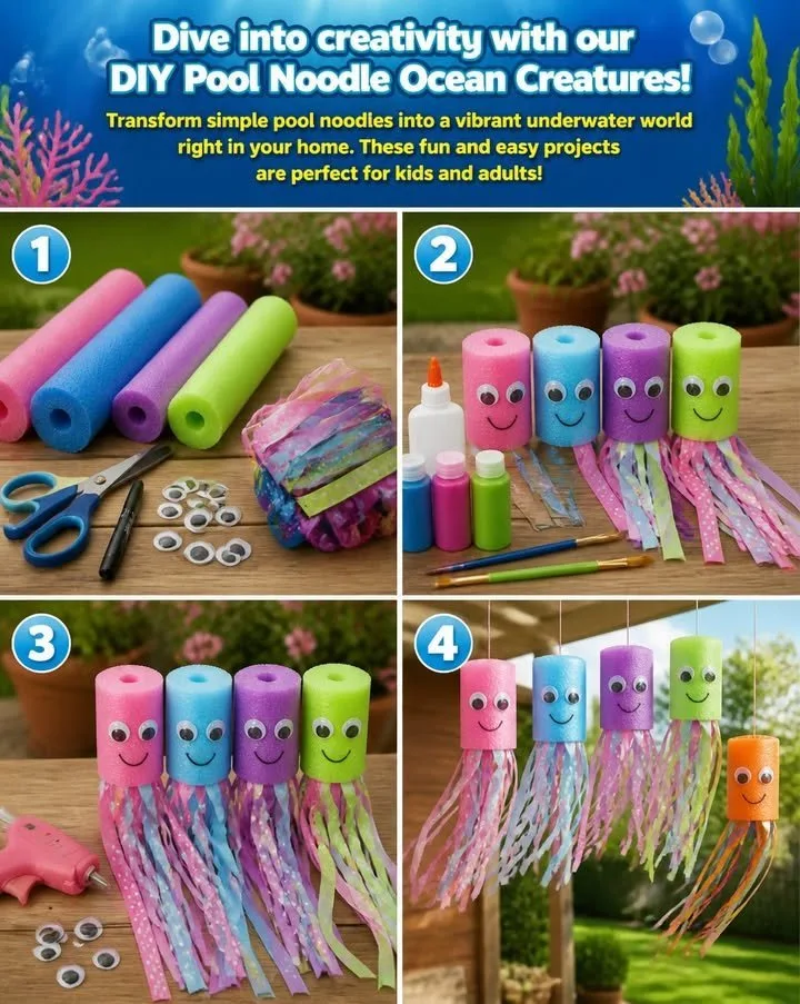 Pool Noodle Ocean Creatures