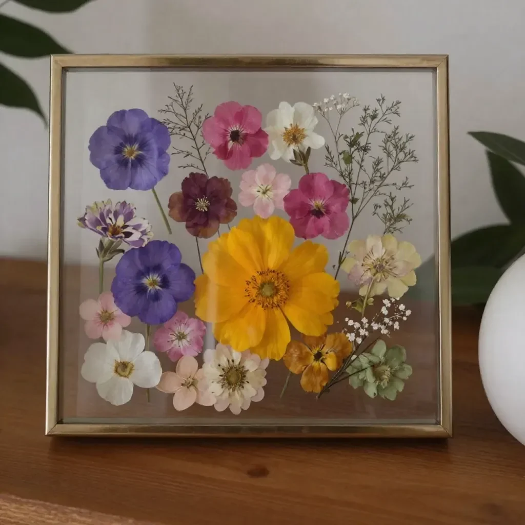 Pressed Wedding Bouquet Frame Becomes Cozy 7 Pressed Wedding Bouquet Frame