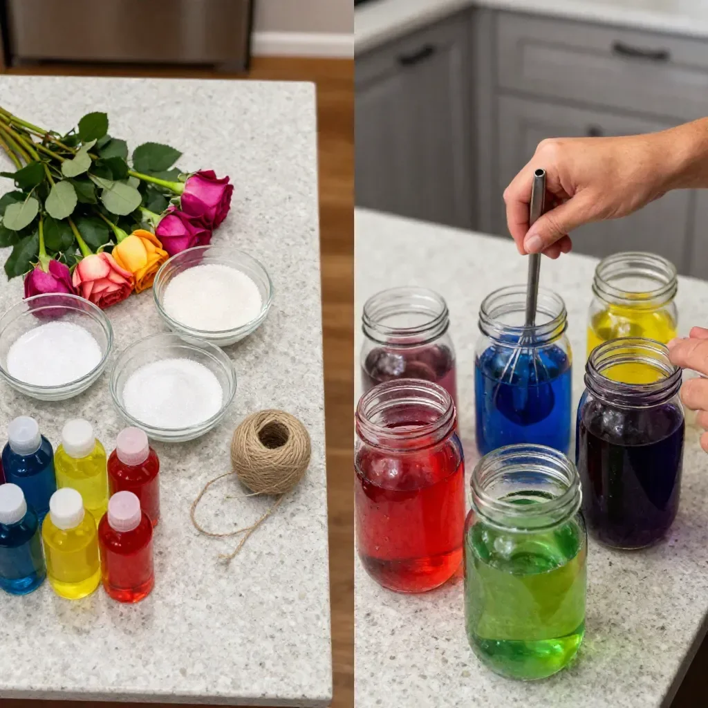 Rainbow Crystal Wedding Rose