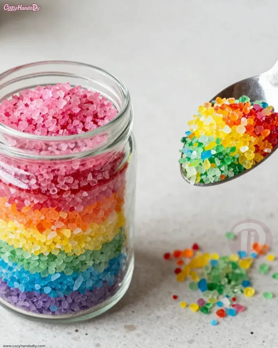 Rainbow Salt Jar Becomes Cozy Calm