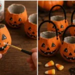 Vintage Style Halloween Pails Become Cozy