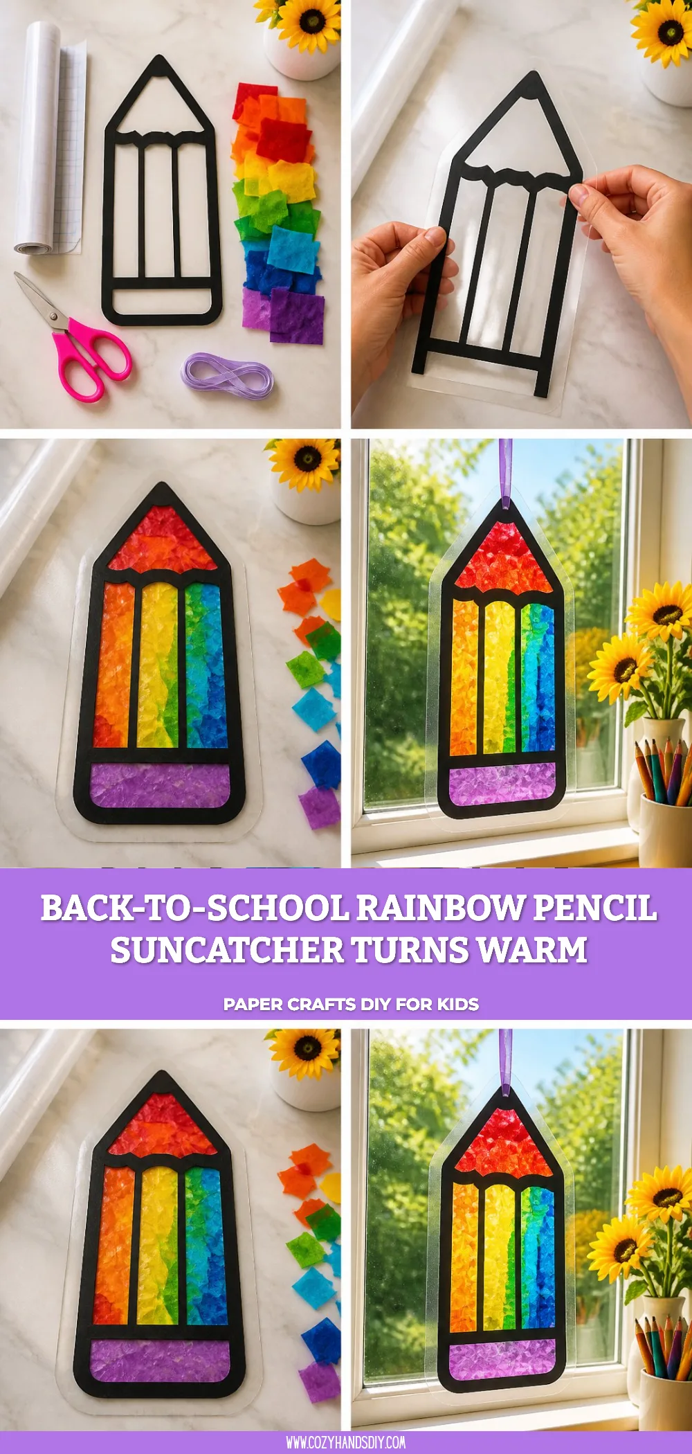 Back-to-School Rainbow Pencil Suncatcher Turns Warm 6 Back-to-School Rainbow Pencil Suncatcher Turns Warm