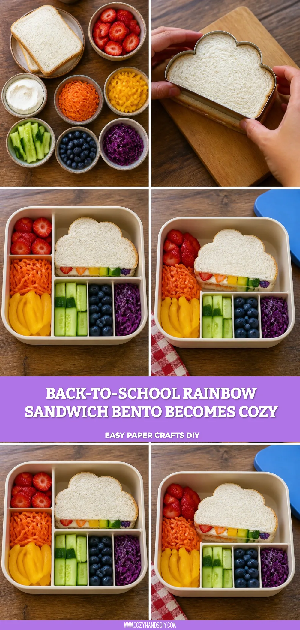 Back-to-School Rainbow Sandwich Bento Becomes Cozy