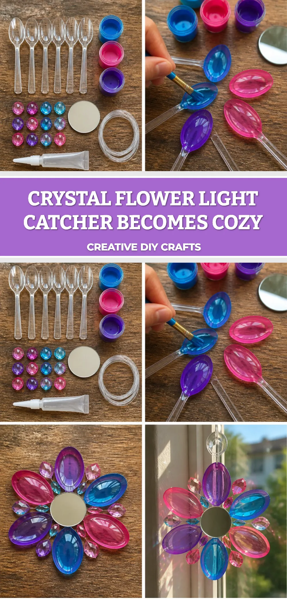 Crystal Flower Light Catcher Becomes Cozy
