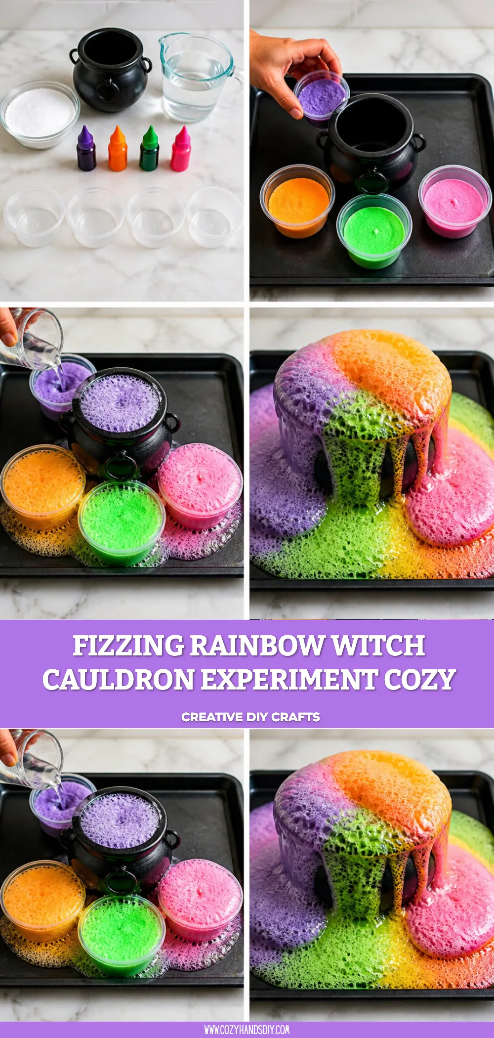 Fizzing Rainbow Witch Cauldron Experiment Cozy 6 Fizzing Rainbow Witch Cauldron Experiment Cozy