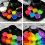 Fizzy Rainbow Halloween Cauldron Experiment