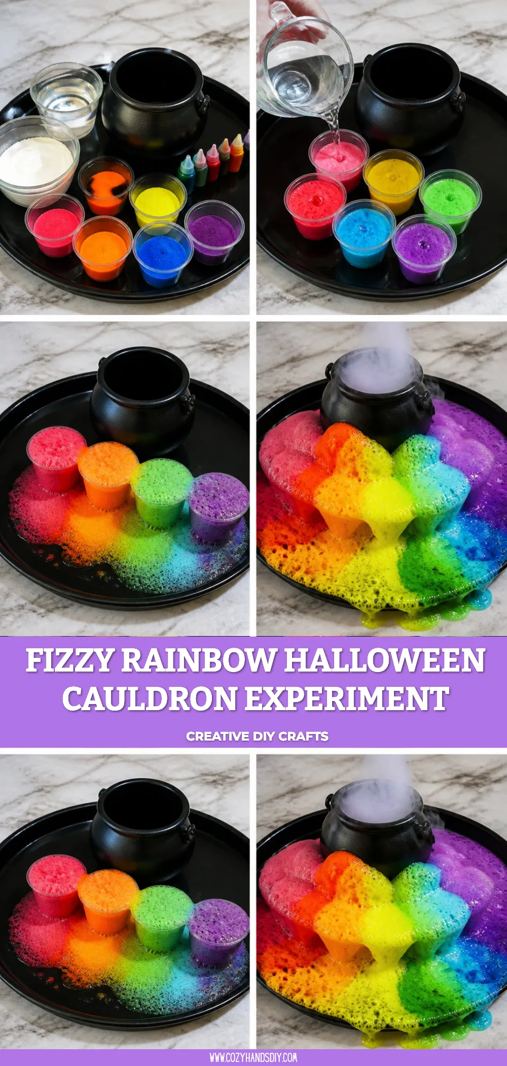 Fizzy Rainbow Halloween Cauldron Experiment 2 Fizzy Rainbow Halloween Cauldron Experiment