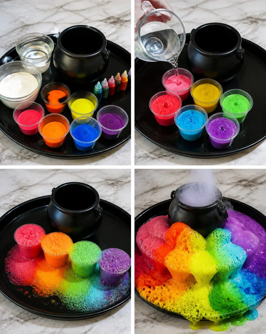 Fizzy Rainbow Halloween Cauldron Experiment 3 Fizzy Rainbow Halloween Cauldron Experiment