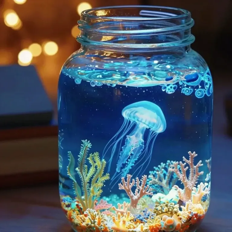 Glow-in-the-dark ocean jar for a cozy, magical lighting experience