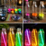Glow-in-the-Dark Rainbow Potion Bottles 8 Glow in the Dark Rainbow Potion Bottles