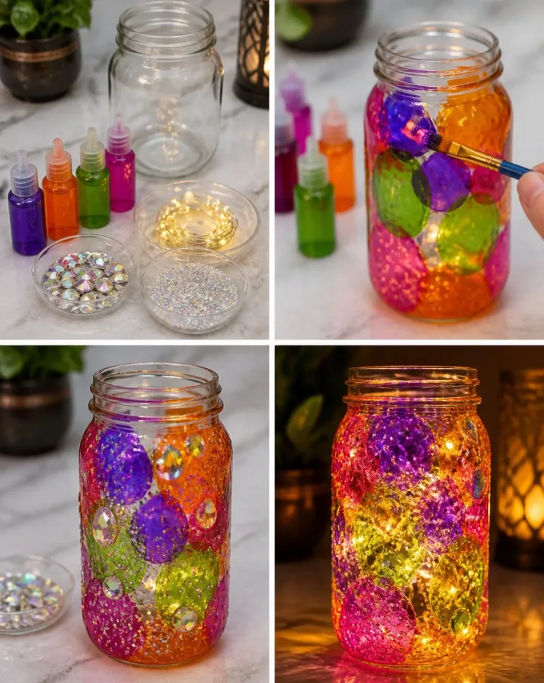 Glowing Rainbow Potion in a decorative crystal jar