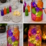 Glowing Rainbow Potion Crystal Jar
