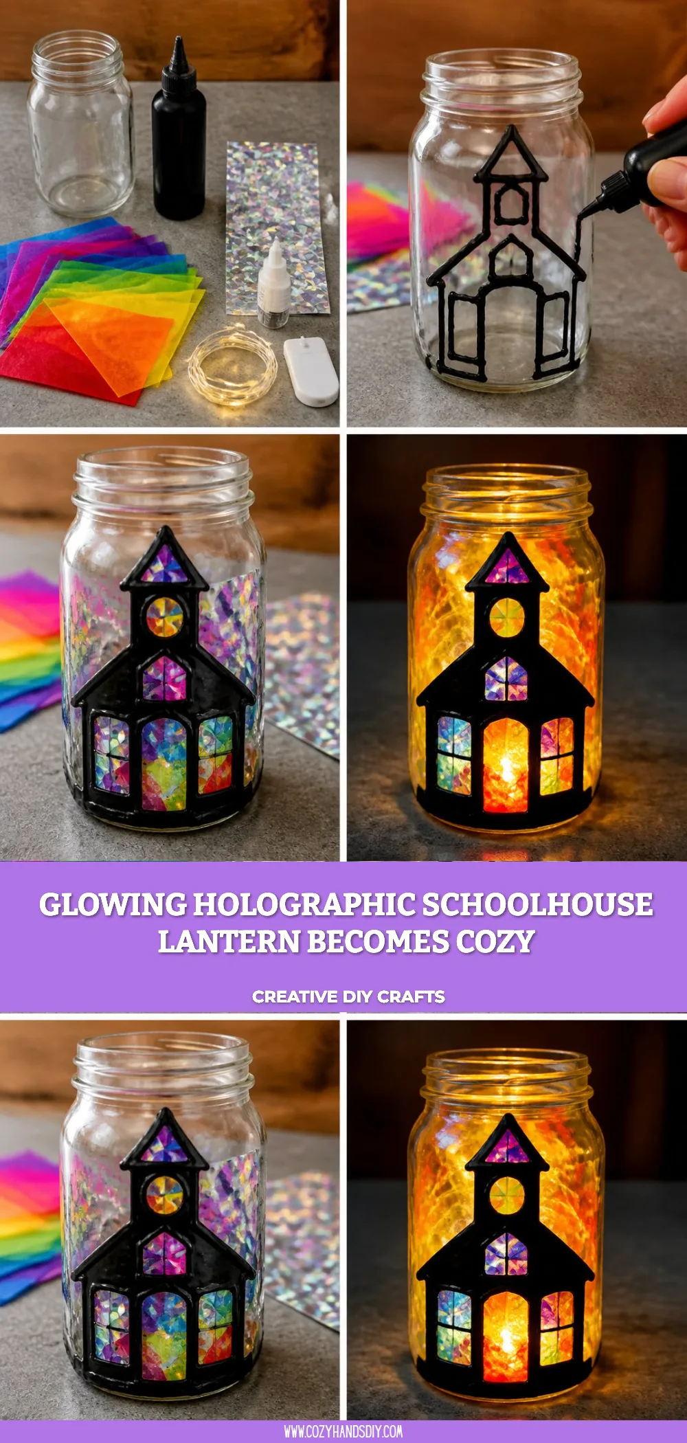 Glowing Holographic Schoolhouse Lantern Becomes Cozy
