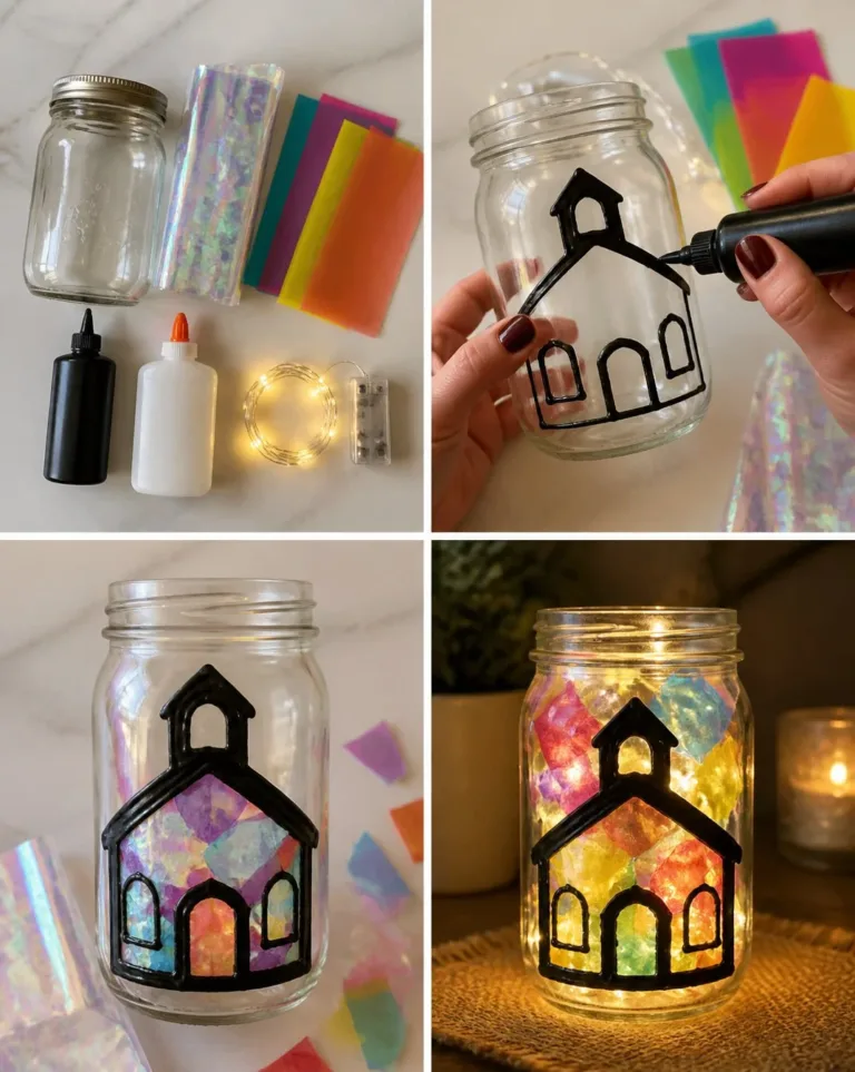 Colorful holographic lantern for enhancing classroom decor and atmosphere.
