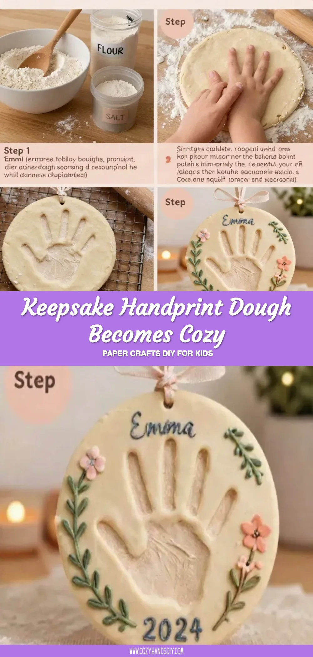 Keepsake Handprint Dough Becomes Cozy