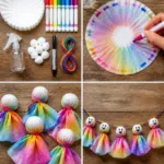 Rainbow Coffee Filter Ghost Garland Cozy 8 Rainbow Coffee Filter Ghost Garland Cozy