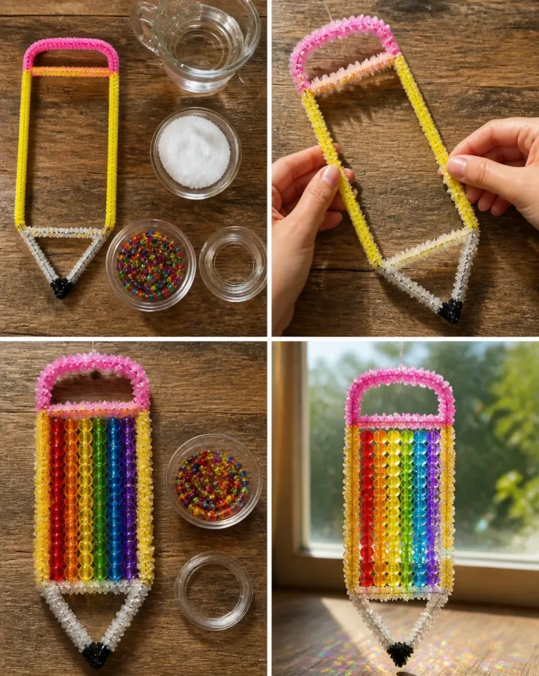 Rainbow Crystal Suncatcher casting colorful light