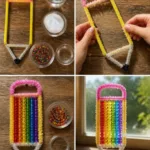 Rainbow Crystal Pencil Suncatcher Becomes Cozy