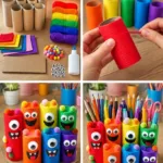 Rainbow Monster Pencil Cup Garden