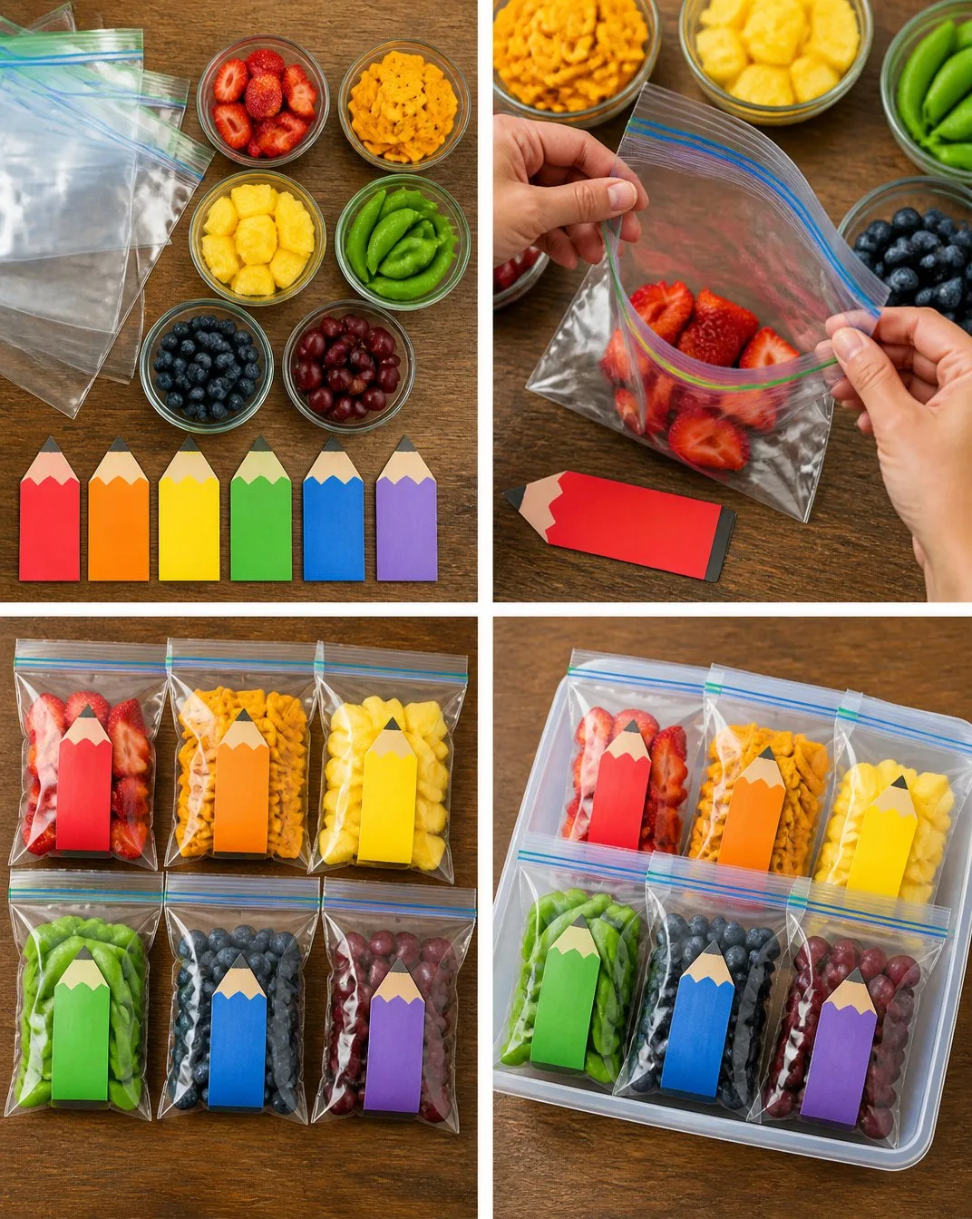 Rainbow Pencil Snack Packs