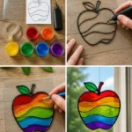 Rainbow Stained-Glass Apple Suncatcher Becomes Cozy 8 Rainbow Stained Glass Apple Suncatcher Becomes Coz