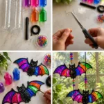 Recycled Bottle Rainbow Bat Suncatchers