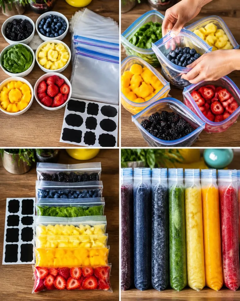Colorful Witch's Rainbow Smoothie Freezer Packs ready for a vibrant drink.