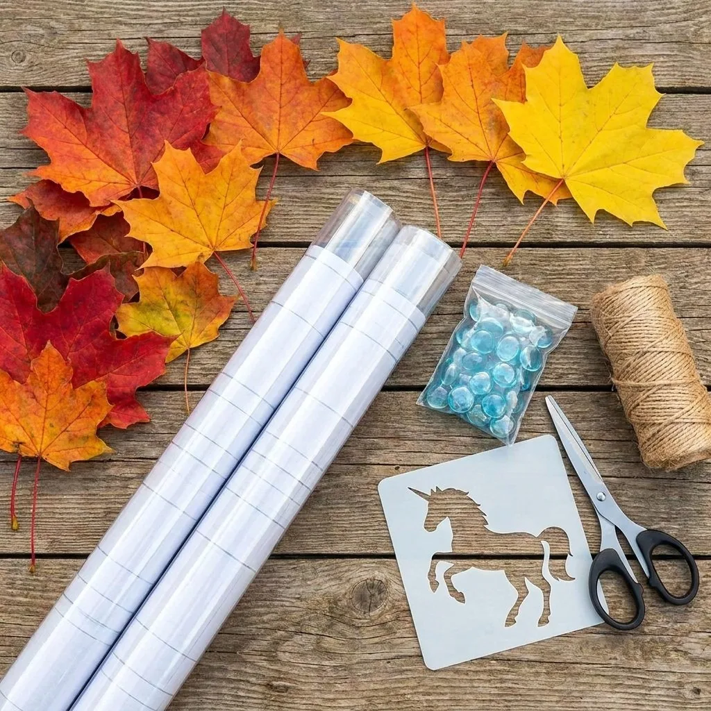 Clear Blue Unicorn Fall Leaf Suncatcher 7 Clear Blue Unicorn Fall Leaf Suncatcher