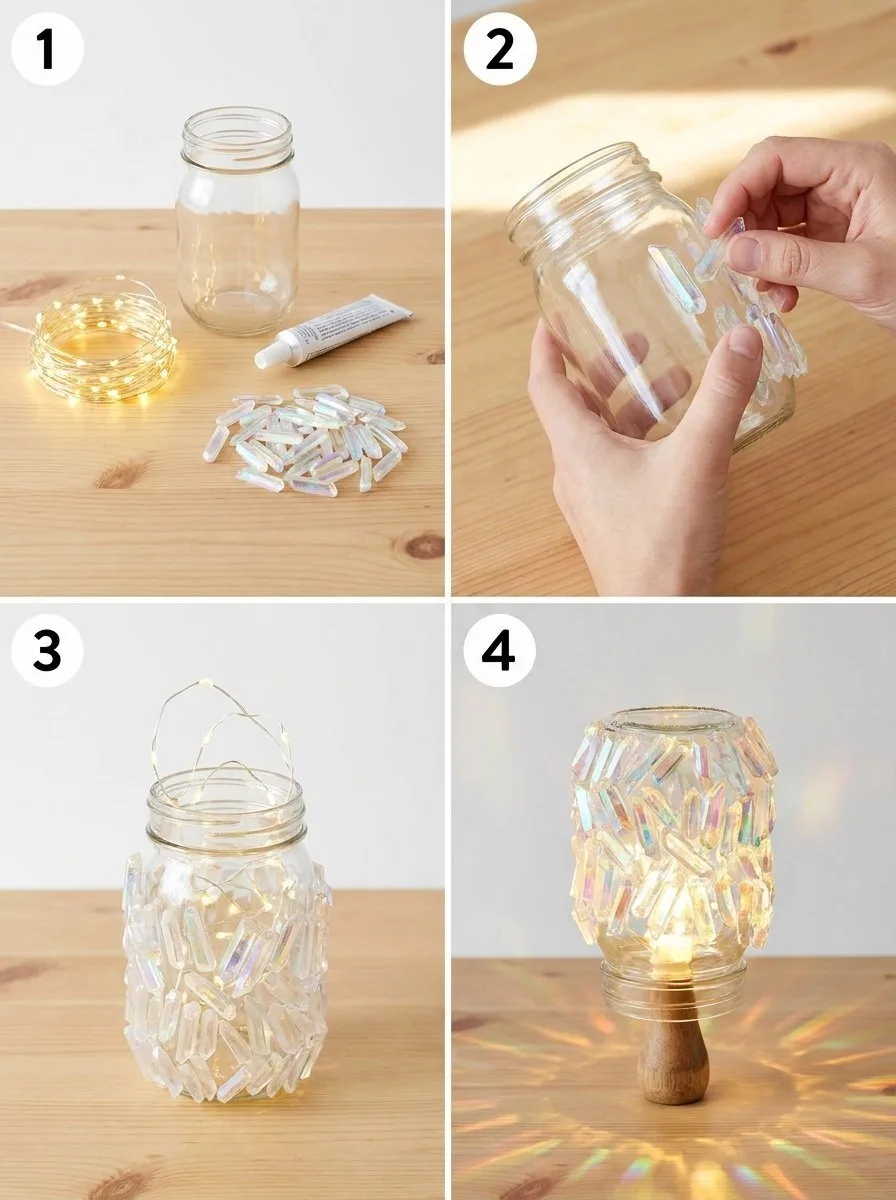 Crystal Rainbow Mushroom Lantern
