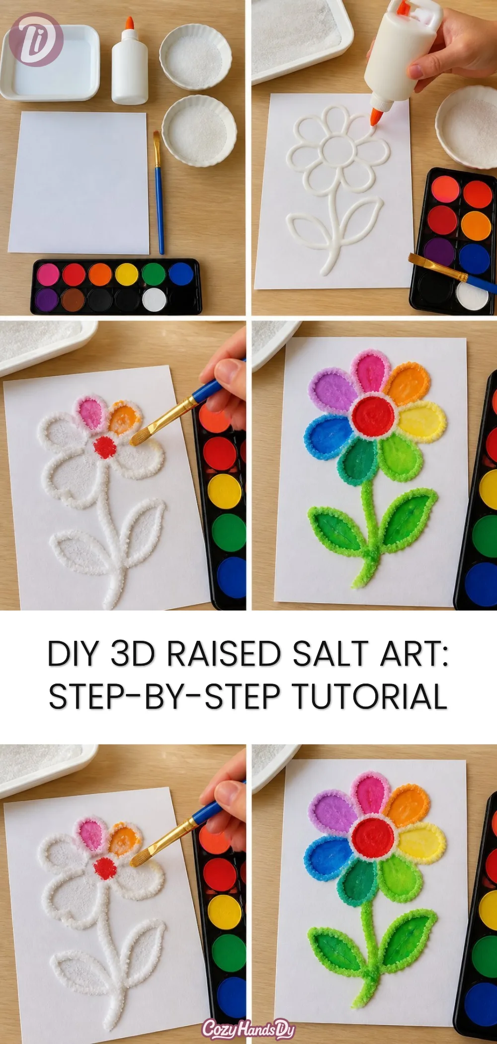 DIY 3D Raised Salt Art: Step-by-Step Tutorial