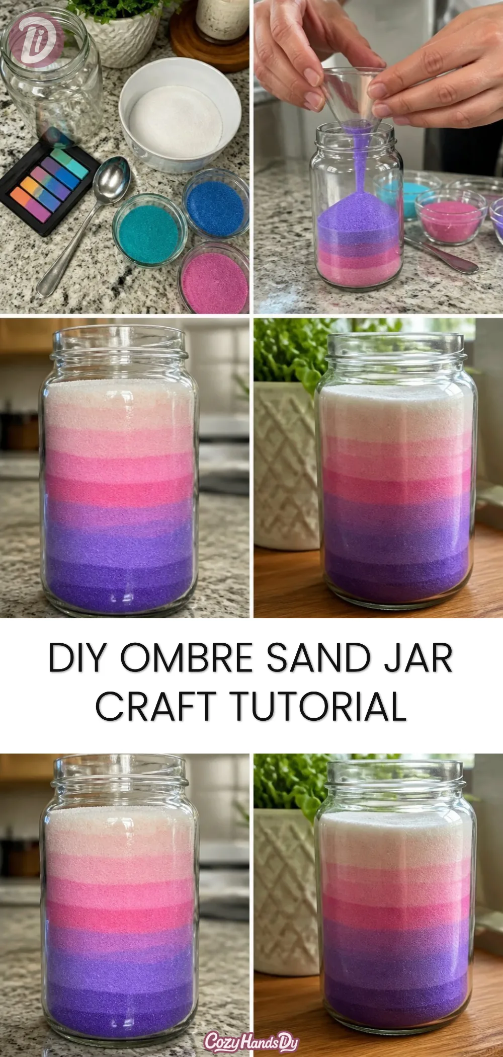 DIY Ombre Sand Jar Craft Tutorial