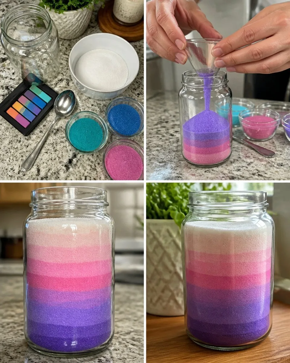 DIY Ombre Sand Jar Craft Tutorial 6 DIY Ombre Sand Jar Craft Tutorial