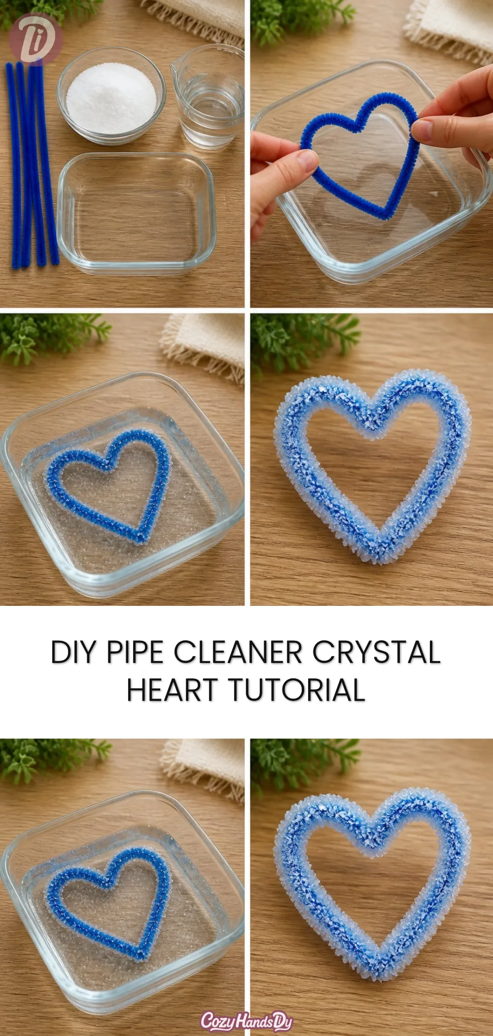 DIY Pipe Cleaner Crystal Heart Tutorial