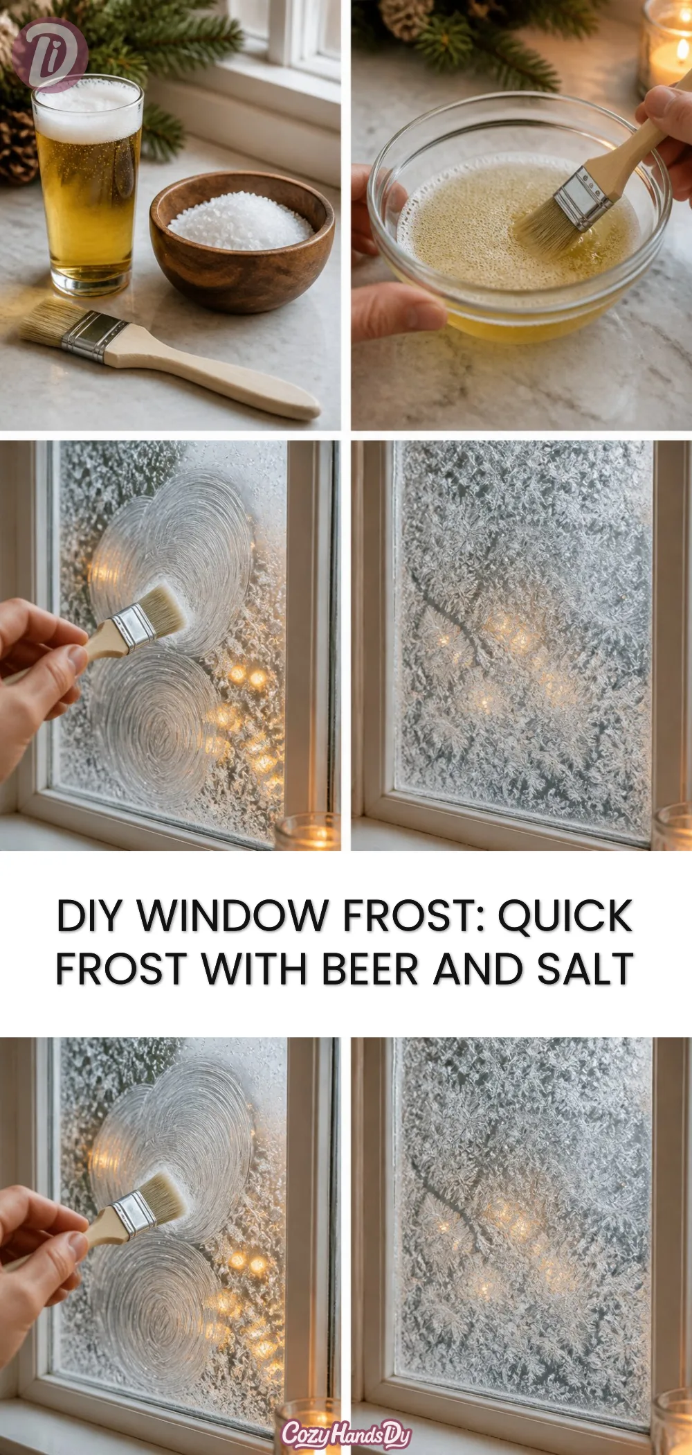 DIY Window Frost: Quick Frost with Beer and Salt