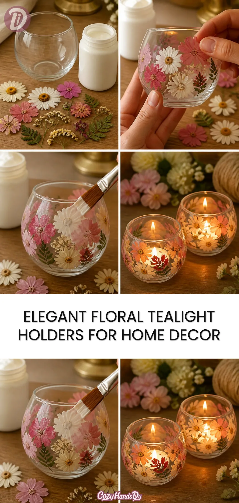 Elegant Floral Tealight Holders for Home Decor