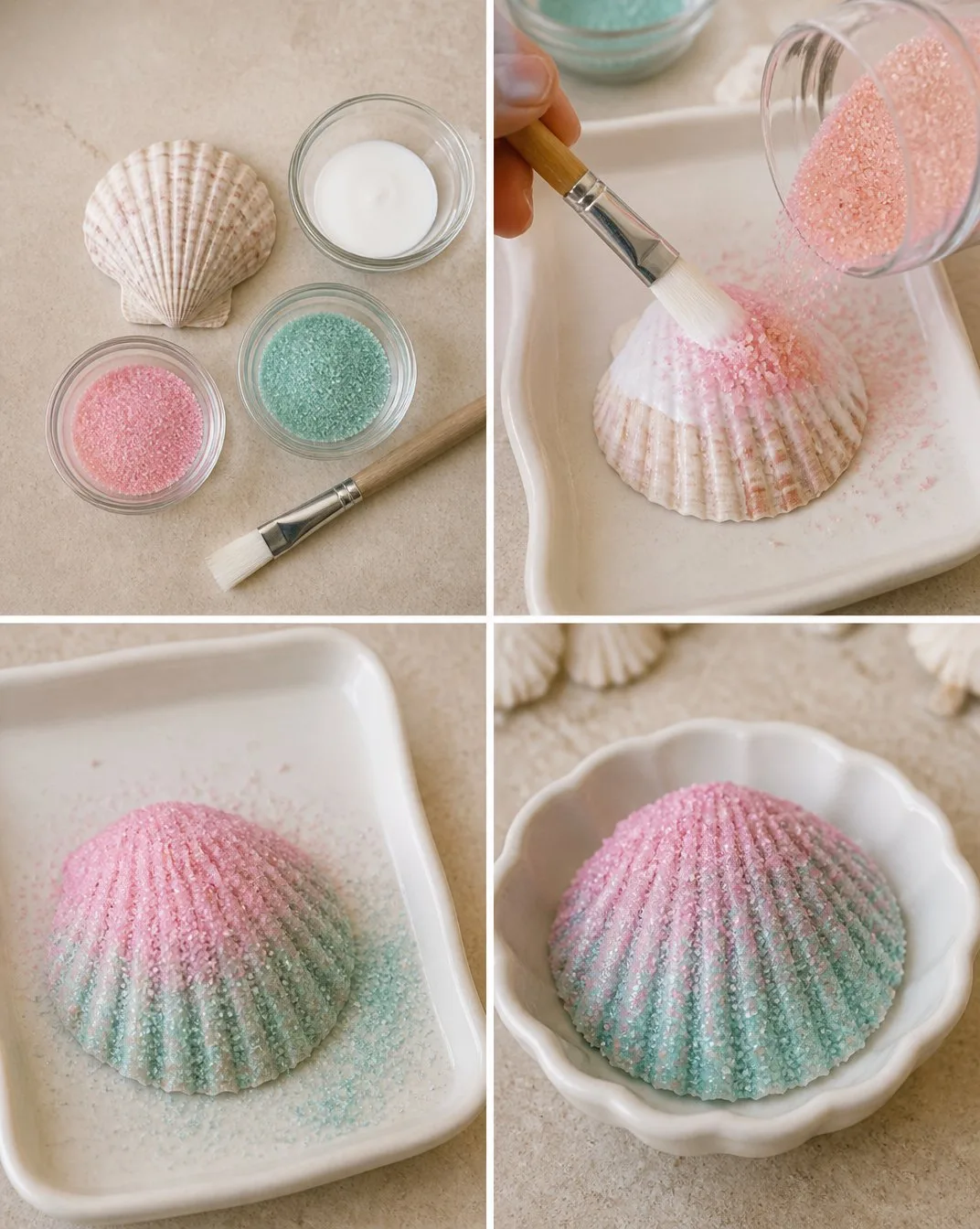 Faux Sanding Sugar Seashell