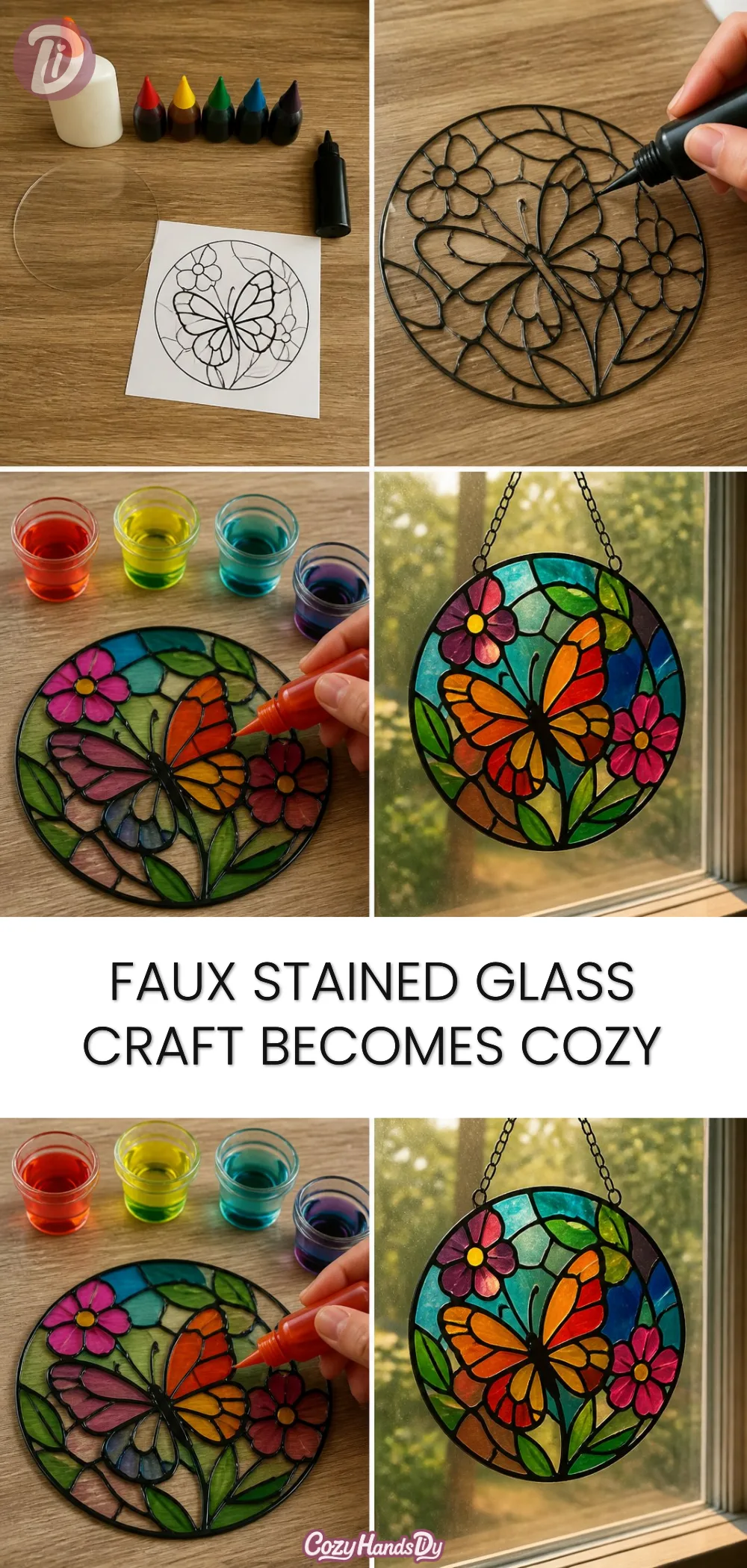 Faux Stained Glass Craft Becomes Cozy
