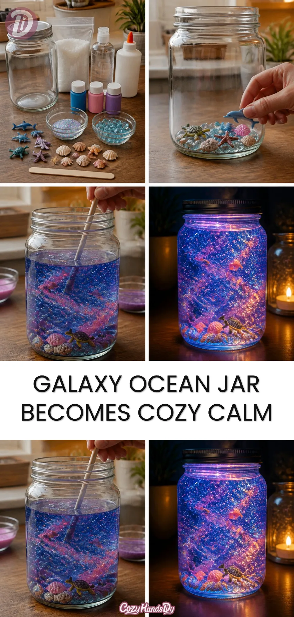 Galaxy Ocean Jar Becomes Cozy Calm