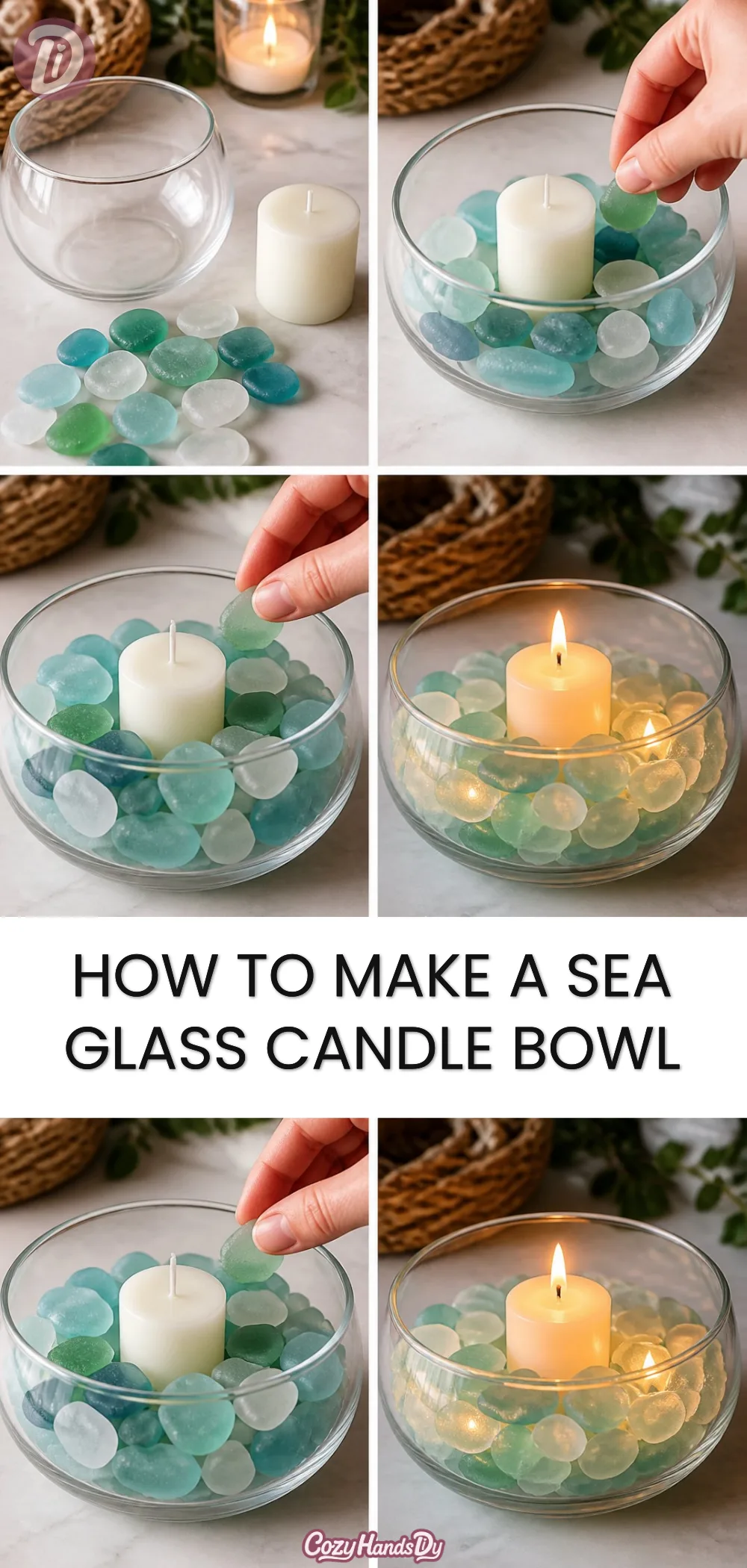 How to Make a Sea Glass Candle Bowl