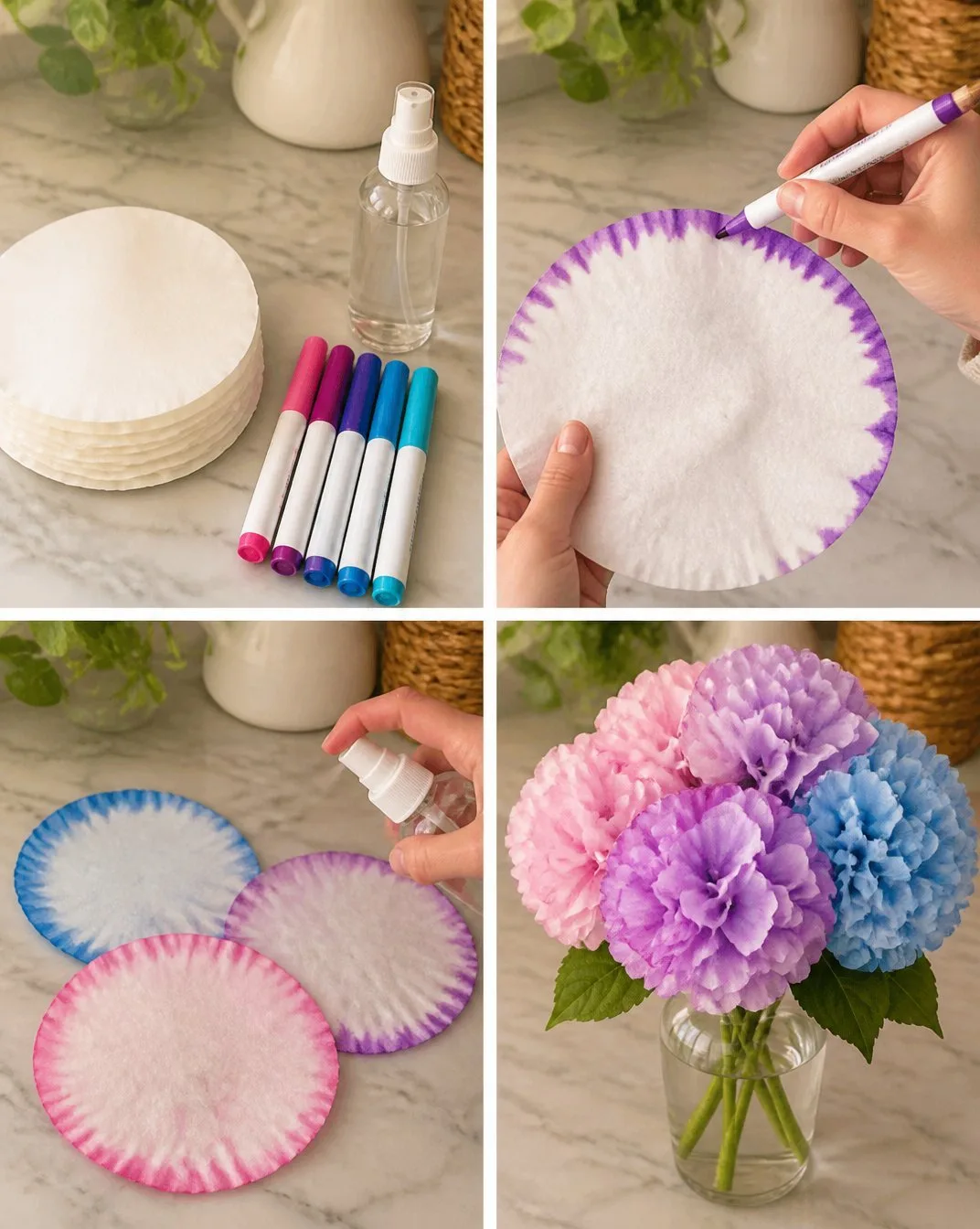 Hydrangea Coffee Filter Blooms