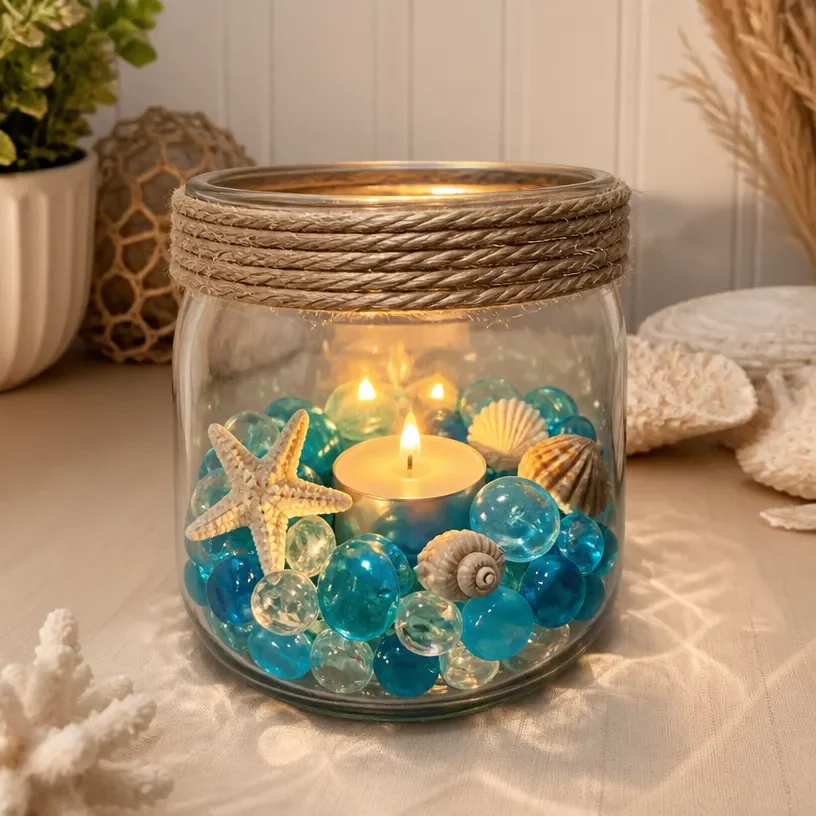 Mermaid-Inspired Lagoon Lantern for cozy home décor
