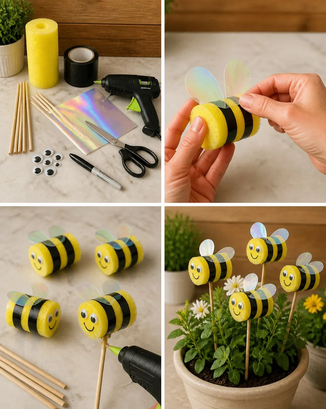 Pool Noodle Bumble Bee Stakes 6 Pool Noodle Bumble Bee Stakes