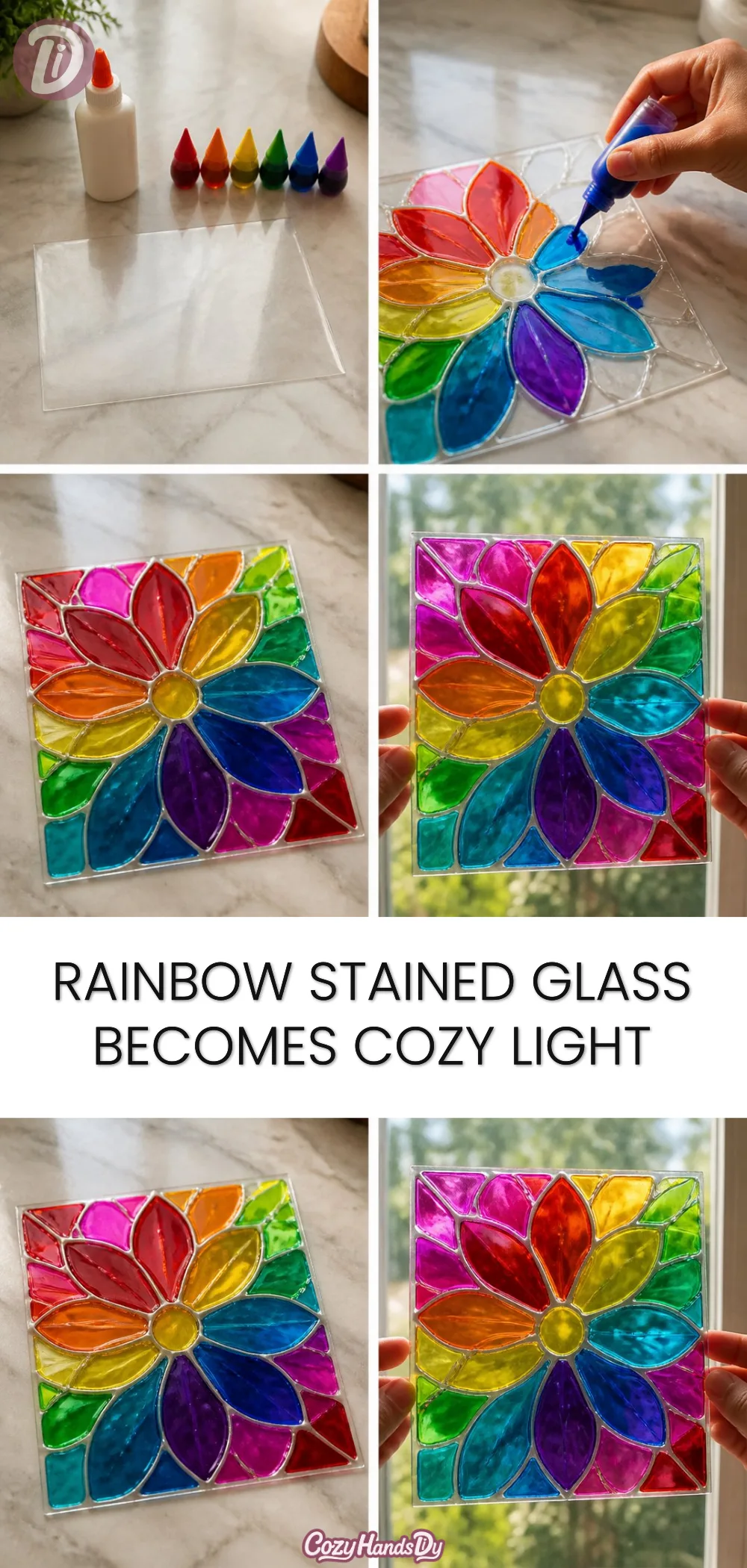 Rainbow Stained Glass Becomes Cozy Light