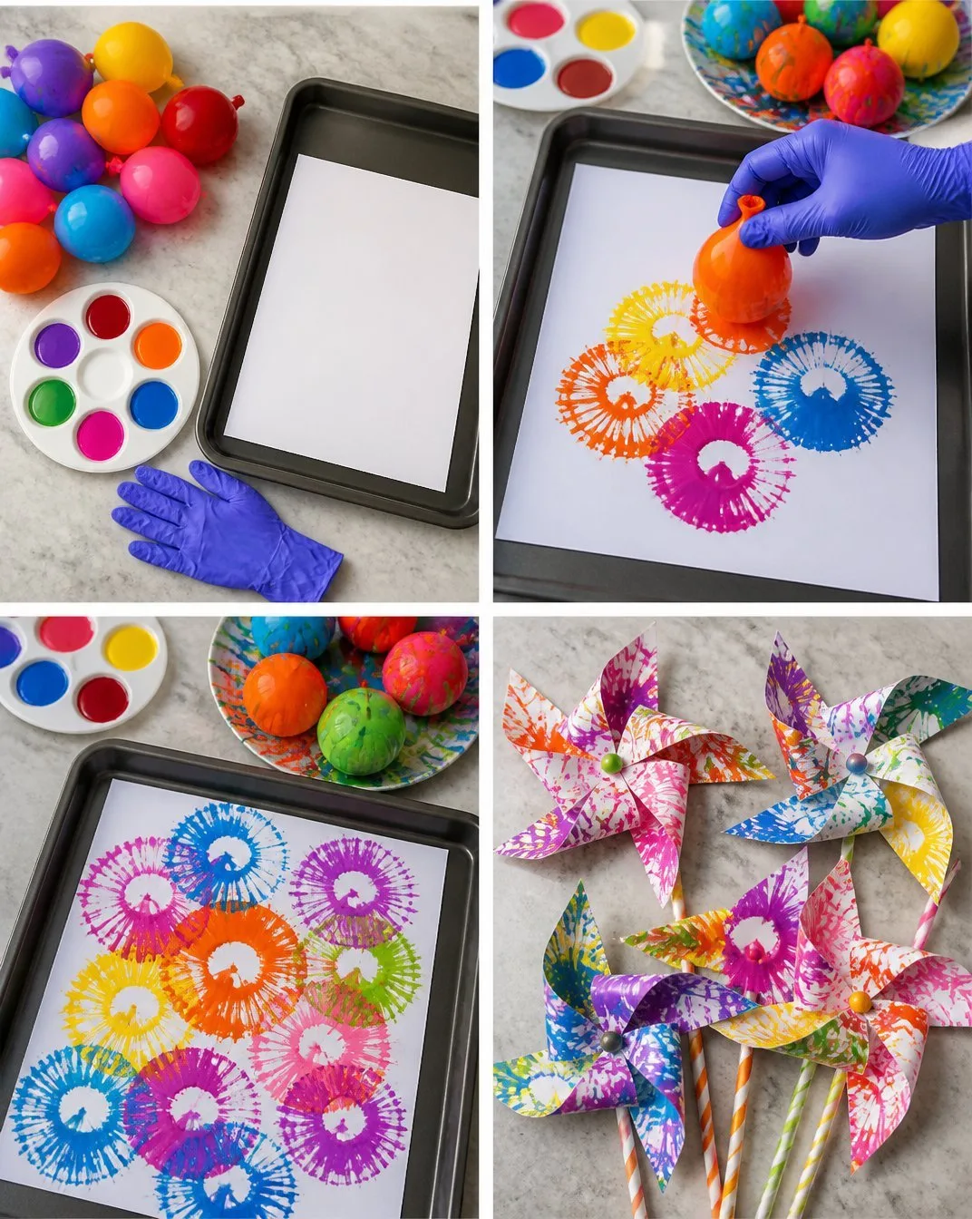 Water Balloon Pinwheel Painting Becomes Cozy 7 Water Balloon Pinwheel Painting