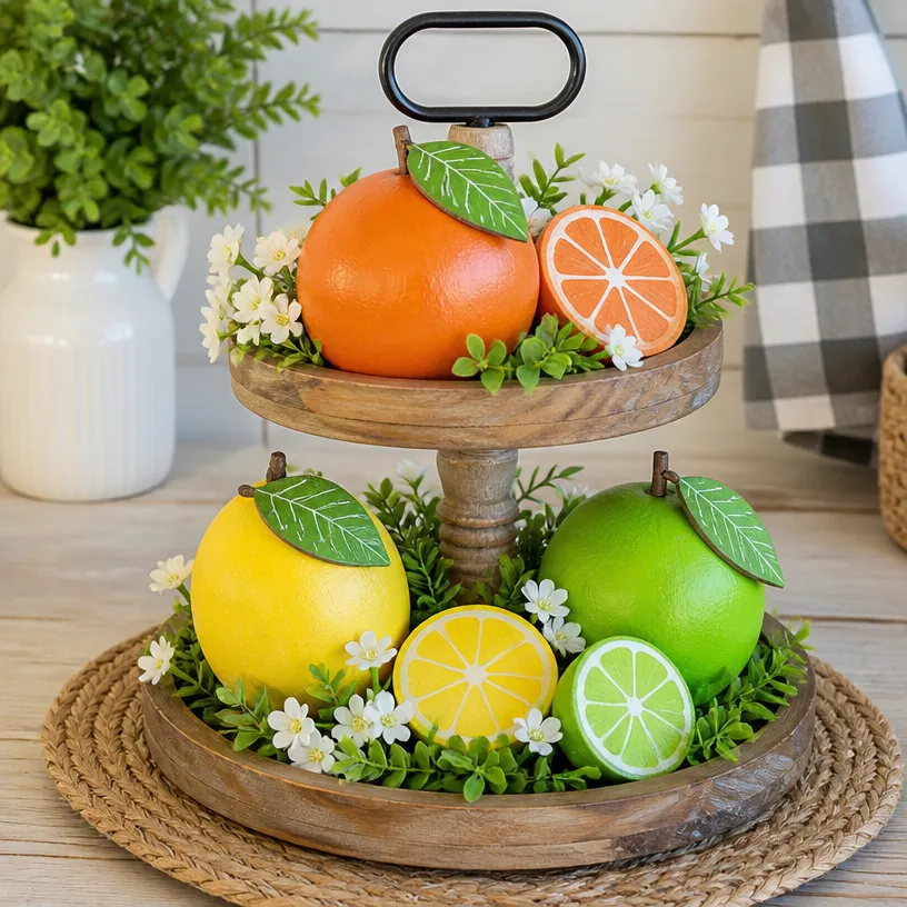 Citrus Tiered Tray Decor Ideas Cozy 7 Citrus Tiered Tray Decor Ideas
