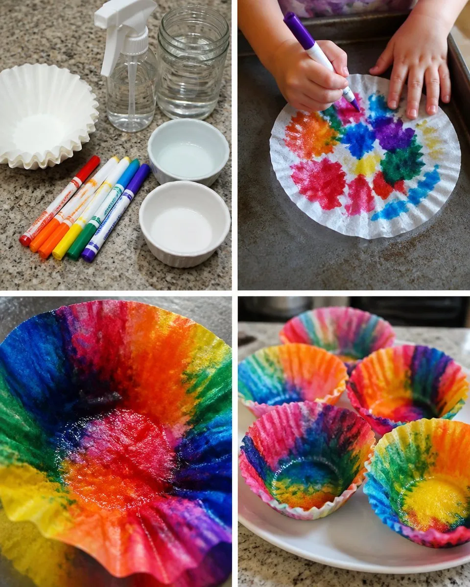 Coffee Filter Fireworks: Easy DIY Crafts