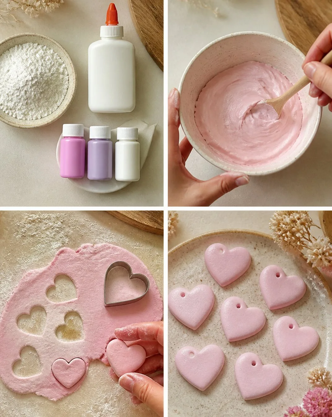 DIY Delicate Heart Charms Made from Cornstarch 6 DIY Delicate Heart Charms Made from Cornstarch