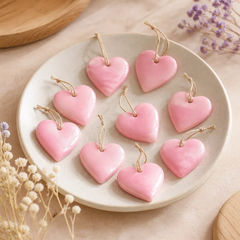 DIY Delicate Heart Charms Made from Cornstarch 7 DIY Delicate Heart Charms Made from Cornstarch